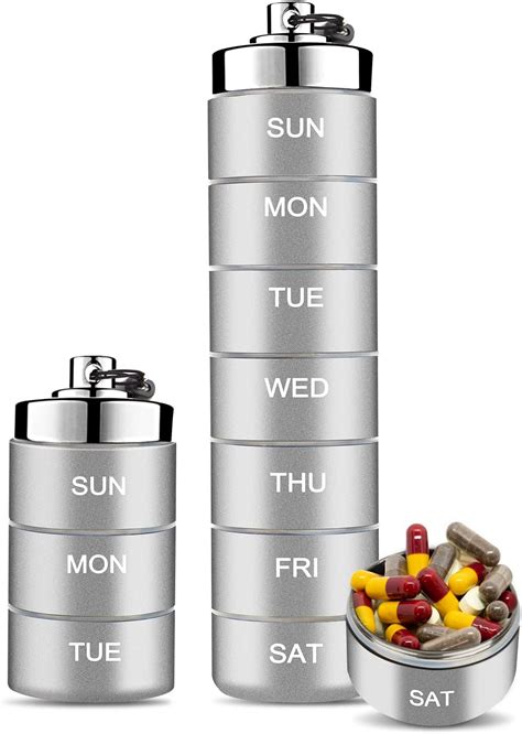 metal combination pill box|metal weekly pill organizer.